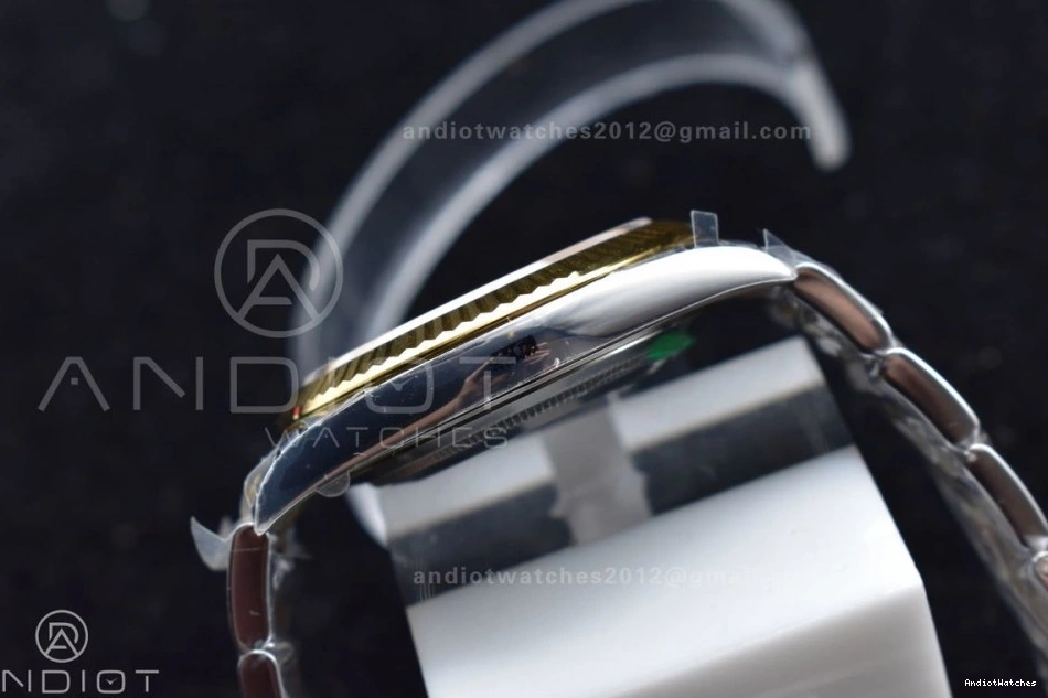 White 1:1 904L YG Dial DateJust 41 599 on VS ModernLook VSF Oyster 126333 SS Best Edition Bracelet 0405